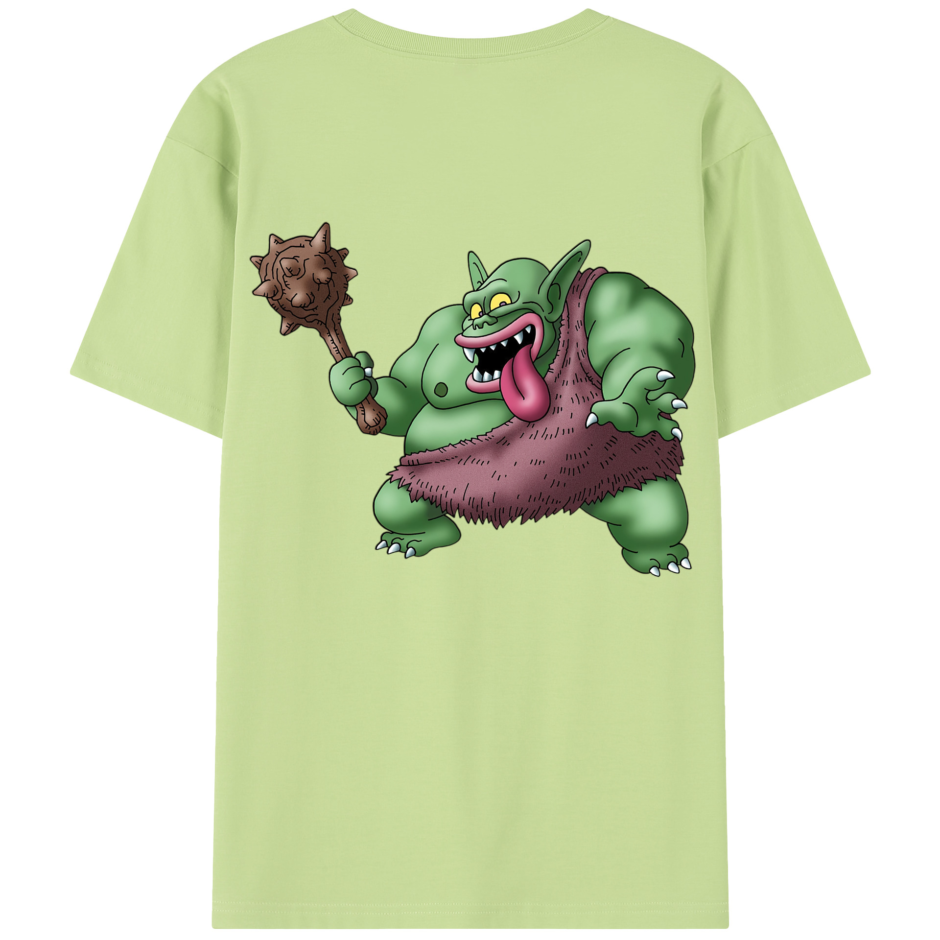 （画像用） ドラゴンクエスト Doragon Kuesuto Dragon Quest 綿100％半袖Tシャツ（背面プリント）